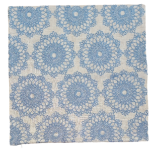 Elegant Blue Crochet Lace 18x18 Pillow Cover NIP